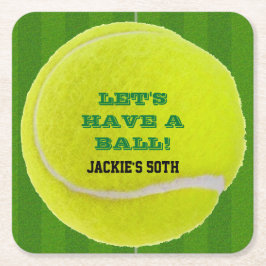 Tennisviering Heb een Bal Kartonnen Onderzetters