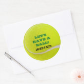 Tennisviering Heb een Bal Ronde Sticker (Envelop)
