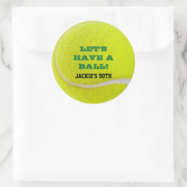 Tennisviering Heb een Bal Ronde Sticker