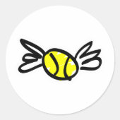 tennisvleugels ronde sticker (Voorkant)