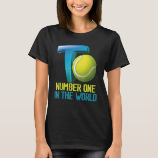Tennisvoorwaarden Tennisser nummer op in de wereld T-shirt