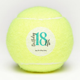 Tennisvrouw 18e verjaardagsfeestje tennisballen