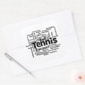 Tenniswoord Cloud Vierkante Sticker (Envelop)