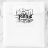 Tenniswoord Cloud Vierkante Sticker (Tas)