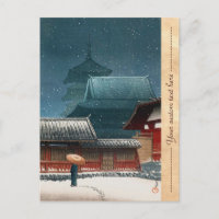 Tennô-ji Temple in Osaka hasui kawase shin hanga