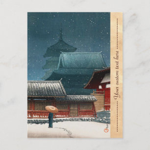 Tennô-ji Temple in Osaka hasui kawase shin hanga Briefkaart