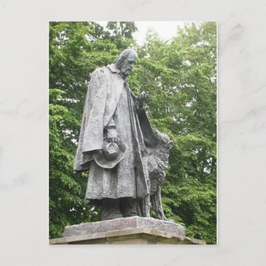 Tennyson en zijn hond briefkaart (Voorkant)