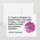 Tennyson houdt van gedicht Briefkaart (Voorkant / Achterkant)