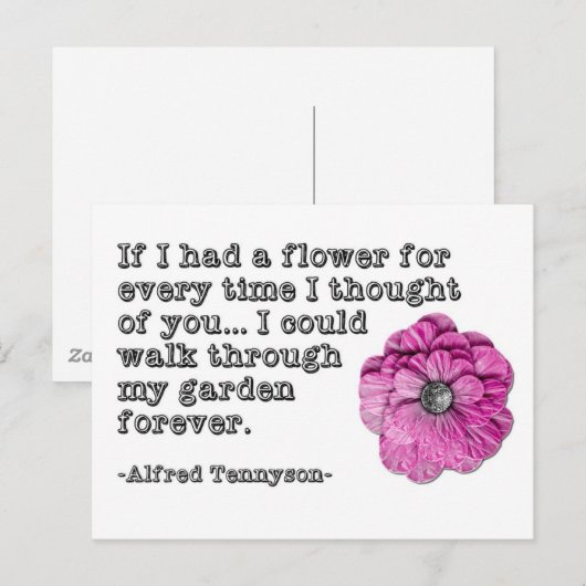 Tennyson houdt van gedicht Briefkaart (Voorkant / Achterkant)