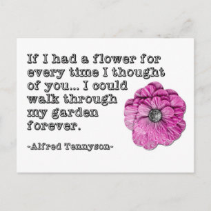 Tennyson houdt van gedicht Briefkaart