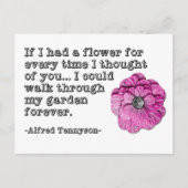 Tennyson houdt van gedicht Briefkaart (Voorkant)