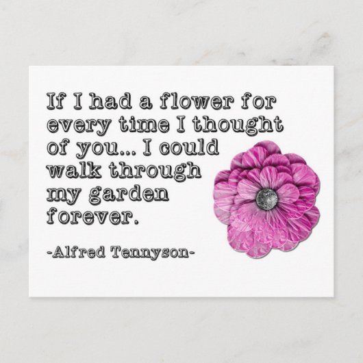 Tennyson houdt van gedicht Briefkaart (Voorkant)