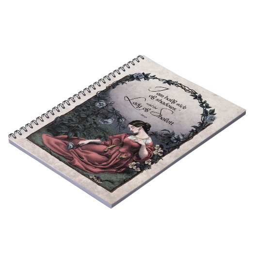 Tennyson "Lady of Shalott" Victoriaans Art Notitie Notitieboek (Linkerzijde)