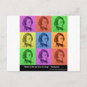 Tennyson "Liefde duurt lang" Quote PopArt Cadeaus  Briefkaart