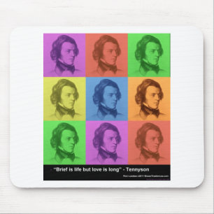 Tennyson "Liefde duurt lang" Quote PopArt Cadeaus Muismat
