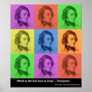Tennyson "Love is Long" citaat PopArt Poster Print