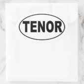 Tenor Attitude zangeres Ovale Sticker (Tas)