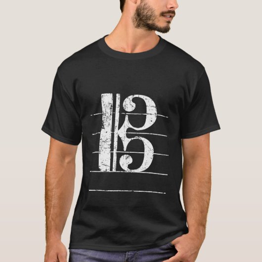 Tenor Clef muzikant T-shirt (Voorkant)