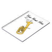 Tenor Horn Brass Muzikant Muziekdocent Custom Notitieboek (Linkerzijde)