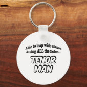 Tenor Man - Muziek superheld Sleutelhanger (Voorkant)