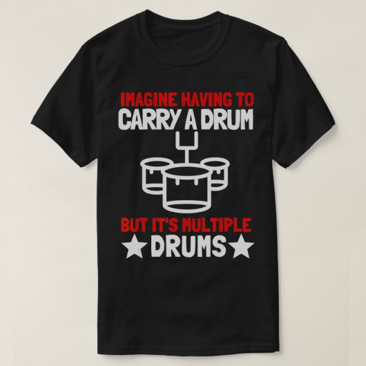 Tenor Quad Drums Marching Band Drummer T-shirt (Design voorkant)