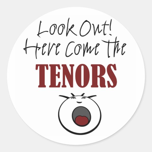 Tenor Ronde Sticker (Voorkant)