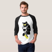 Tenor Sax Cat - Geel T-shirt (Voorkant volledig)