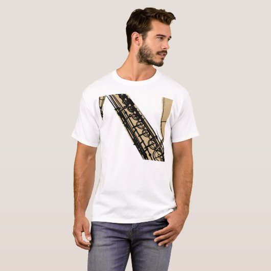 tenor sax khaki t-shirt (Voorkant volledig)