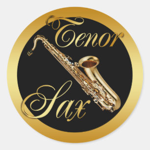 TENOR SAX RONDE STICKER