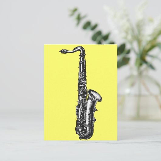Tenor Saxophone Briefkaart (Staand voorkant)