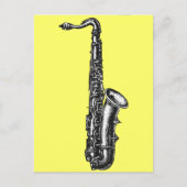 Tenor Saxophone Briefkaart (Voorkant)