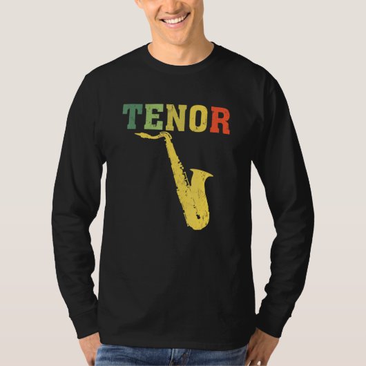 Tenor Saxophone Player Jazz Music T-shirt (Voorkant)