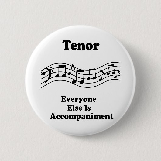 Tenor Singer Gift Ronde Button 5,7 Cm (Voorkant)
