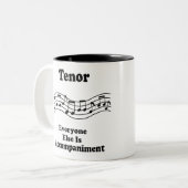 Tenor Singer Gift Tweekleurige Koffiemok (Voorkant links)