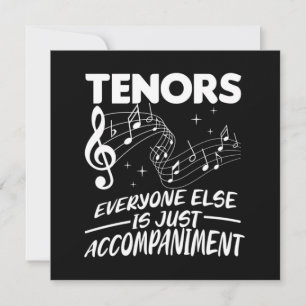 Tenors Choir Music Singer Tenor Concert Band Gift Kaart