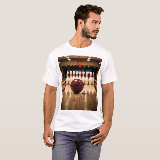 Tenpin Bowling Strike. T-shirt (Voorkant volledig)