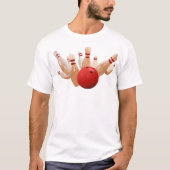 Tenpin Bowling Strike. T-shirt (Voorkant)