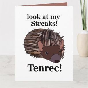 Tenrec dier grappig kaart