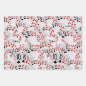 Tens gelaagde pokerkaarten, geschenkwikkelbladen, inpakpapier vel (Voorkant 3)