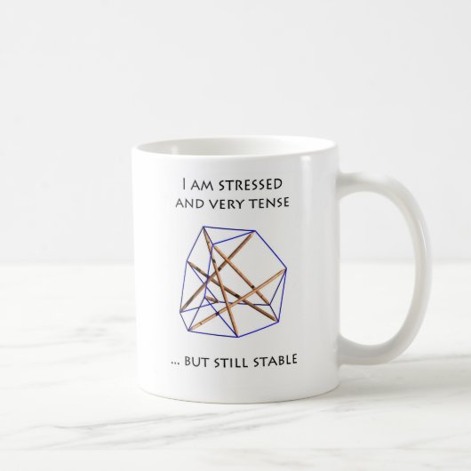 Tensegrity Mug - I am stressed and tense Koffiemok (Rechts)