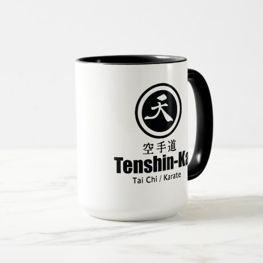 Tenshin-Kai Karate Logo Coffee Mok (Voorkant rechts)