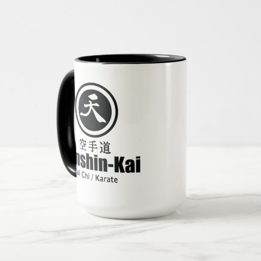 Tenshin-Kai Karate Logo Coffee Mok (Voorkant links)
