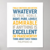 Tenslotte broers en zussen, Filippijnen 4:8 Poster (Voorkant)