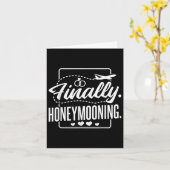 Tenslotte Honeymooning, Pas getrouwd Couple en Hon Kaart (Gele Bloem)