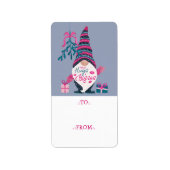 Tenslotte Hugs & Kisses Fun Bright Kerstgegenoom Etiket (Voorkant)