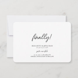 Tenslotte Minimalistische Trouwkaart Save the Date