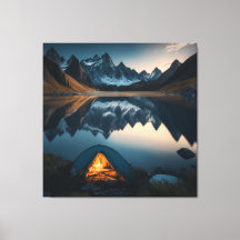 Tent, Bergen en Meer Kampeer Thema Kunst