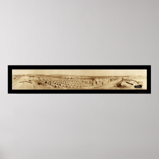 Tent Camp Sevier SC Foto 1918 Poster (Voorkant)