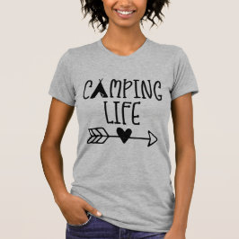 Tent Camping Life Arrow Liefde Hart T-shirt