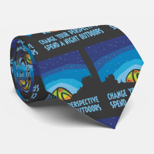 Tent Camping Night Sky Stars Stropdas